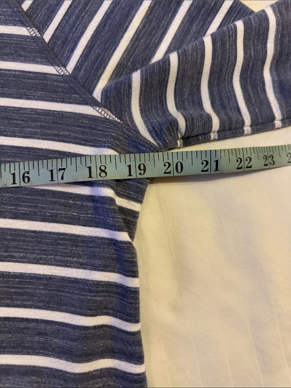 Market & Spruce Blue and White Striped Hoodie - Picture 4 of 8